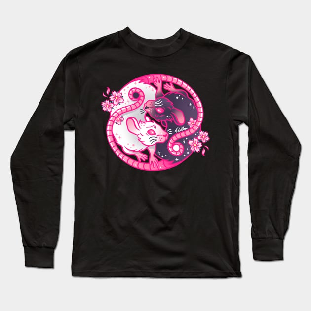 Yin Yang Long Sleeve T-Shirt by valexn-store